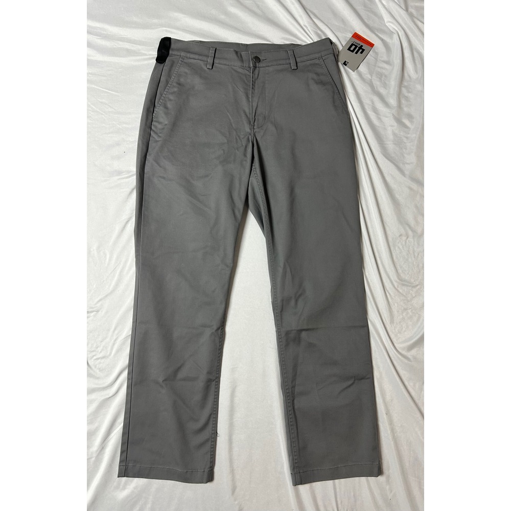 40 Grit Duluth Trading Co Mens Standard Fit Flex Chino Pants Gray 36x32 NWT